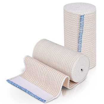 2 Roll Elastic Compression Bandage Wrap - Premium Quality with Self-Closure, Athletic Sport Support Tape Rolls for Ankle, Wrist
