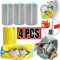 Sacs à linge, sac pour Machine à laver les chaussures, avec fermeture éclair, avec riche peluches à l'intérieur, parfait pour les baskets et les chaussures décontractées 1