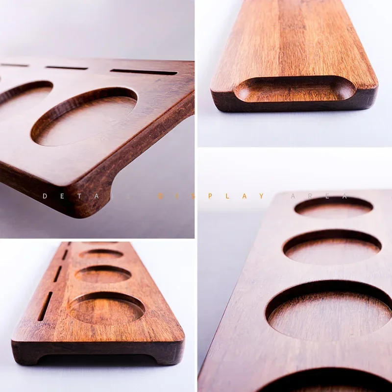 Solid Wood Whiskey Flight Tasting Board Holder - Scotch Flight Serving Tray with Glasses - Ideal Sampler Tray for Whiskey Lovers 4