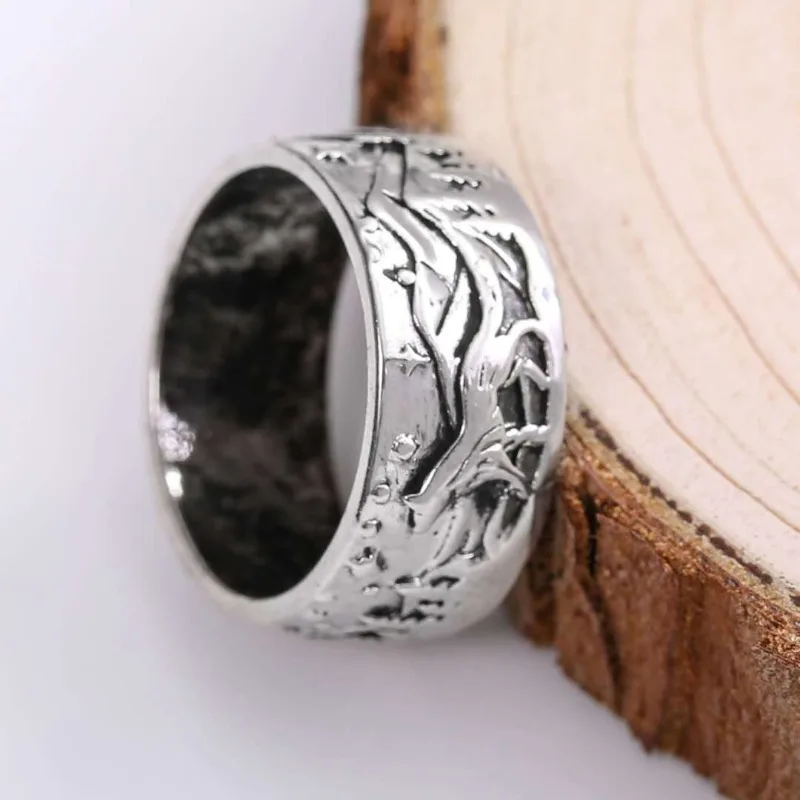 New Simple Retro Trend Niche Men's Forest Wolf Ring Crazy Party Jewelry Fashion Bully Men's Party Ring Accessories