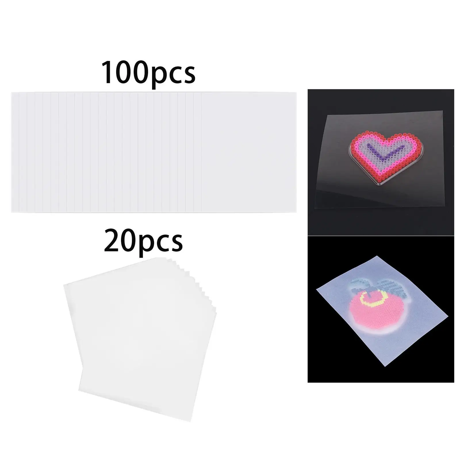 

Fuse Beads Iron Paper Specified Accessories 9.45inchx7.09inch Clear Ironing Paper for Kids Adults Melting Beads DIY Art Craft