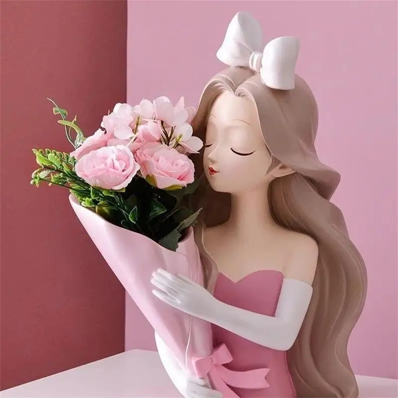 Nordic Harz Bouquet Mädchen Ornamente Handgemachtes Geschenk Wohnzimmer Veranda Alice Thema Geburtstag Einweihungsparty Dekoration