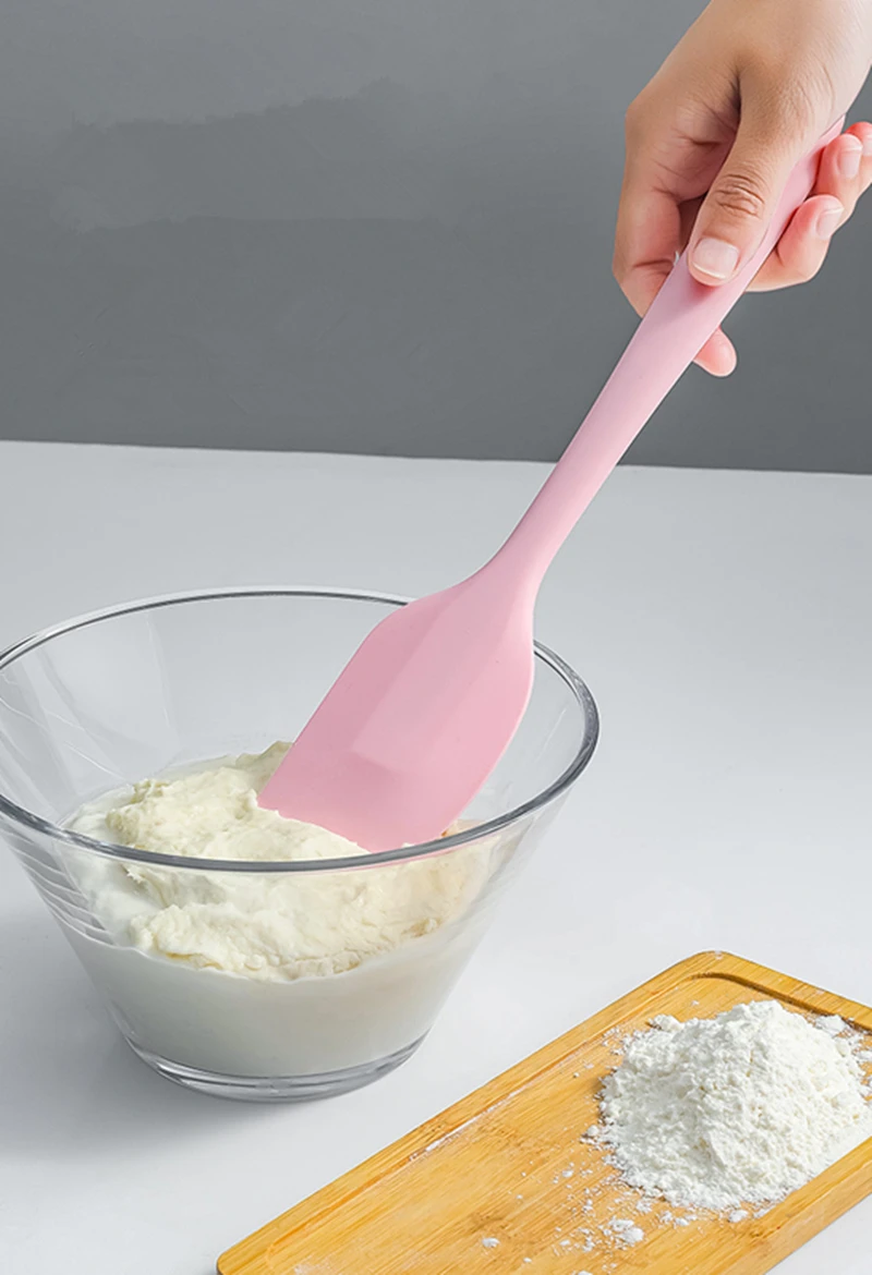 Description Picture 4 of itemNon-stick Pink Silicone Spatula Round Handle Cake Scraper Cream Butter Pastry Tools High Temperature Things for Kitchens