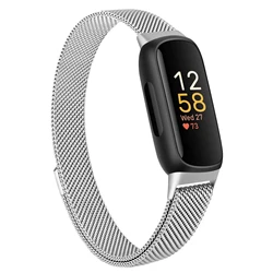 Premium Stainless Steel Magnetic Watch Band - Sport Bracelet - Fitbit inspire 3 (Silver)