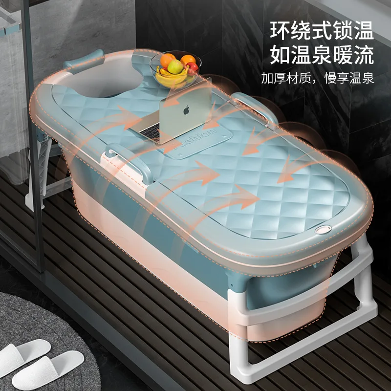 Folding Plastic Bathtubs for Adults, Large Size Bathtubs for Sitting and Lying, Household Bathtubs, and Fr