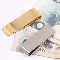 Fashion Delicate Man Clip Money Metal Holder 2 Colors Gold Color Cash Clamp Money Clip Wallet Credit Card ID Clips 2