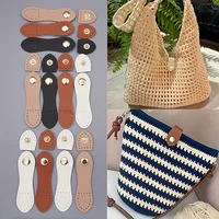 8 pièces 9 cm Boucles de sac en cuir tendance, boutons faits main, fermoirs de portefeuille, fermoirs de porte-cartes pour accessoires de sacs à main DIY 1