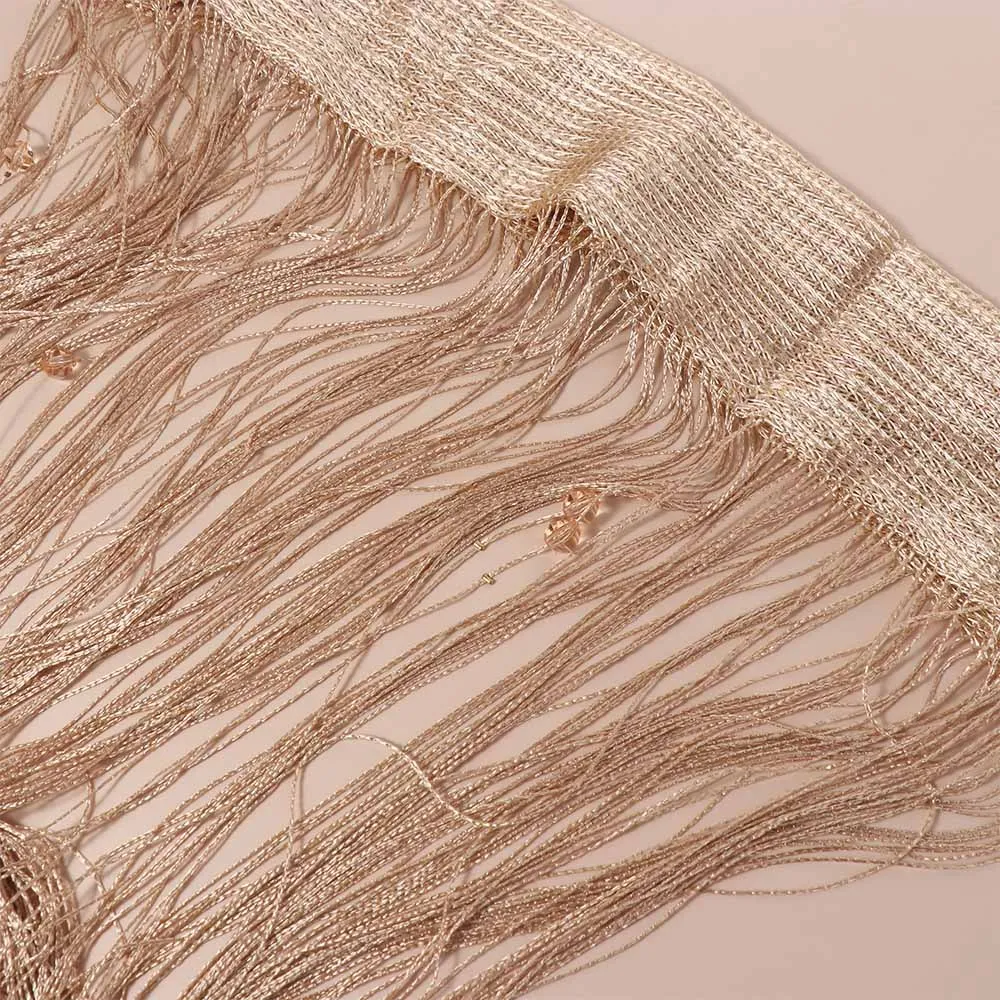 Shiny Crystal Beads String Curtain Room Divider Solid Color Door Curtain Elegant Romantic Tassel Window Curtain Home Decor