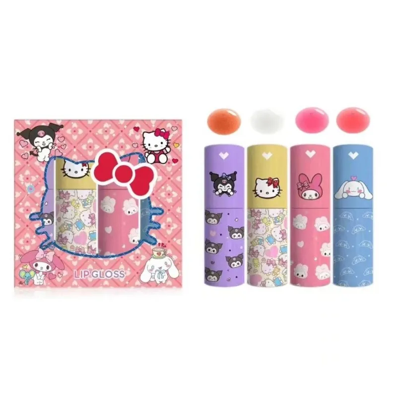 

Sanrio Hello Kitty Kuromi My Melody Lip Gloss Moisturizing Lip Oil NonSticky Sexy Lip Glaze Clear Crystal Jelly Lipstick Makeup