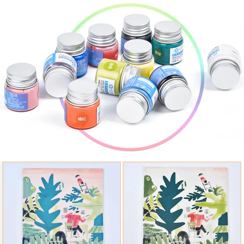 25g Special Paint for Pottery Painting DIY Art Watercolor Painting Non-toxic and Environmentally Friendly Hand-painted Materials