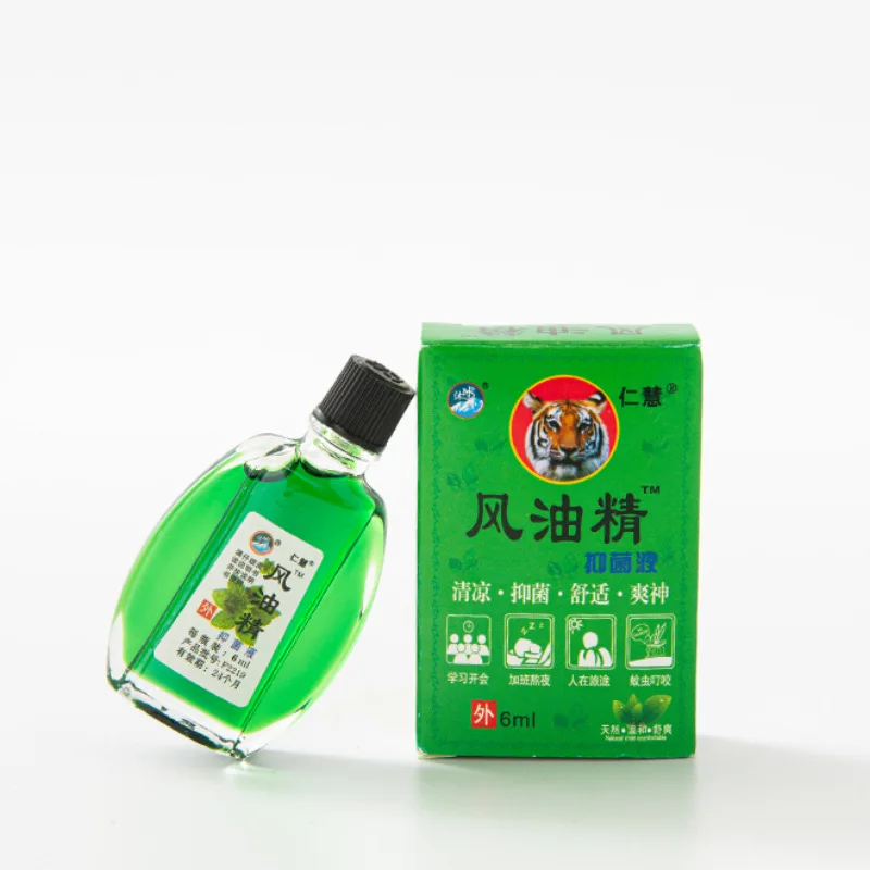 3/6ml Oil Roll-on Tiger Essential Balm Refreshing Prevent Mosquito Bites Relieve Dizziness Headache Motion Sickness