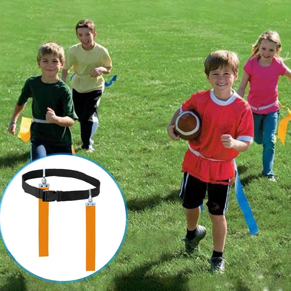 Sports Flag Football Webbing Waist Flag Bright Color Adjustable Competition Training PVC American Soccer Waist Flag for Sports view 2
