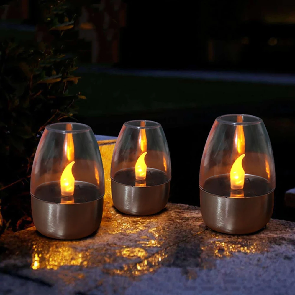 1/4/8/10 Pcs Solar Lights Outdoor Garden LED Candle Light Lawn Lights Deck Night Lamps For Garden Courtyard Balcony Pathway solar lights