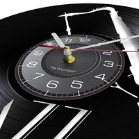 Jazz Musical Instrument Vinyl Record Wall Clock Musical Arts Saxophone Carved Album Music Record Clock Music Room Longplay Decor 2