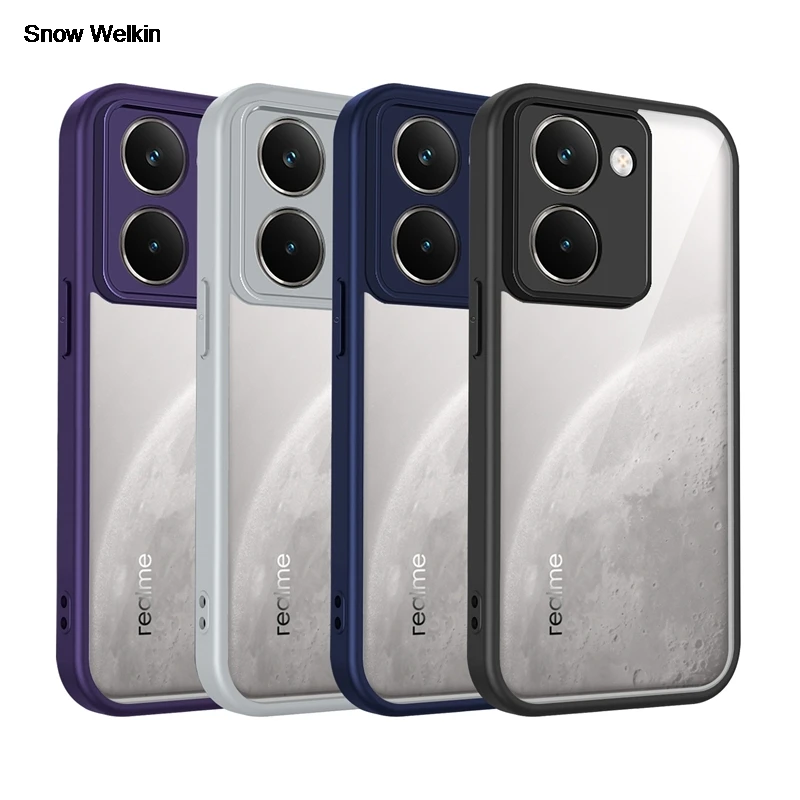 Transparent Silicone Shockproof Clear Phone Case with PC Back and TPU Bumper