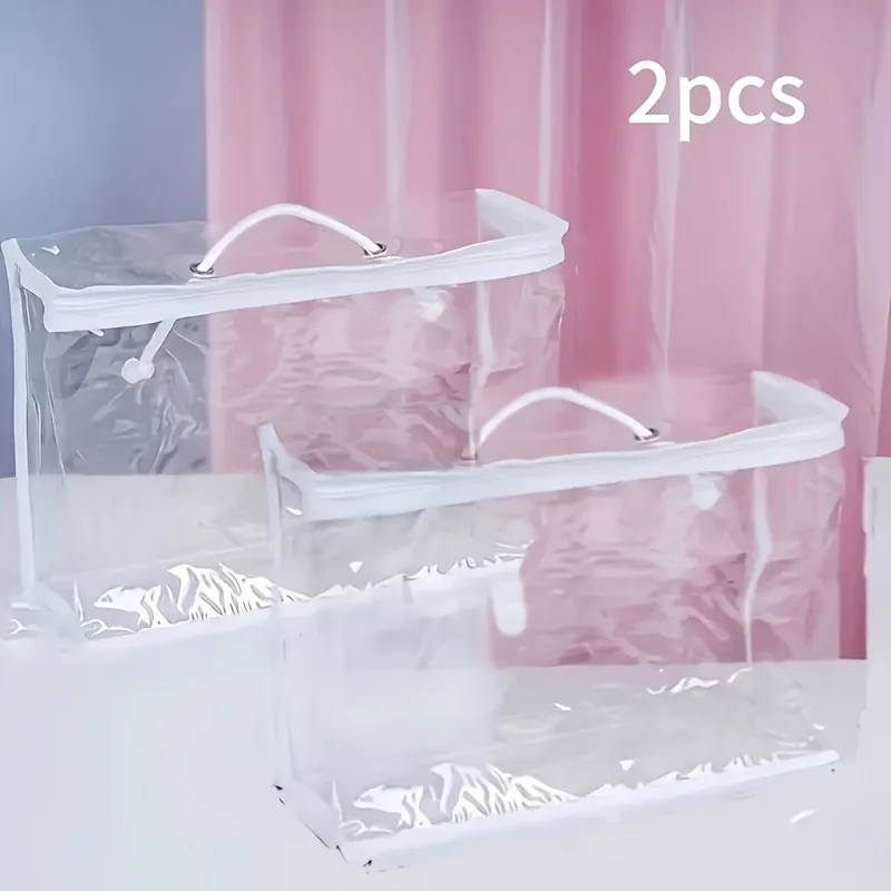 1/2pcs PVC transparent bag PVC home textile household four-piece bag PVC storage bag transparent curtain bag