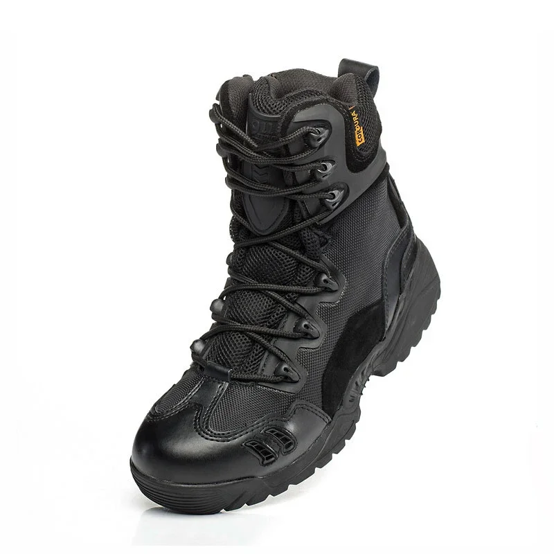 Men Winter Boots Leather Camouflage Lace Boots High Top Safety Works Combat Ankle Men's Tactical shoes