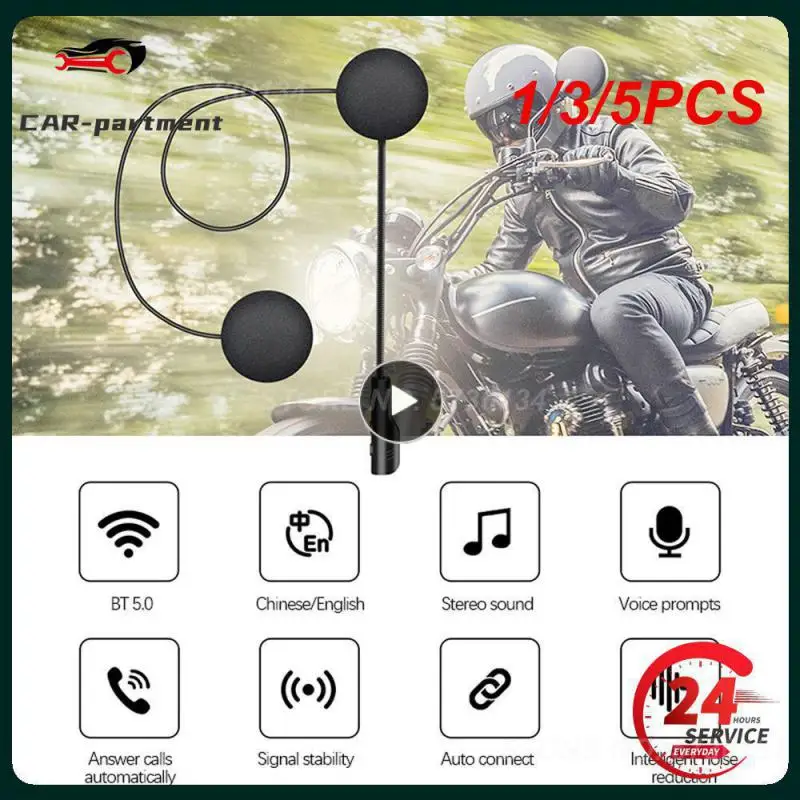

1/3/5 шт., Беспроводная Bluetooth-гарнитура для езды на мотоцикле