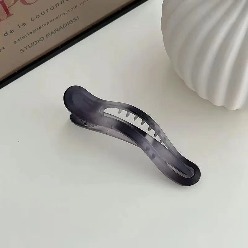 Neue Acryl Matte Entenschnabel Haar Krallen Barrettes Bogen Einfarbig Haar Clips Haar Zubehör Für Frauen Haarnadel Pferdeschwanz Kopfbedeckungen – Detail 6