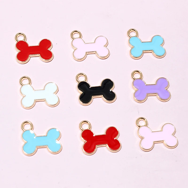 Charming Enamel Bone Pendants for DIY Jewelry Making - Set of 20