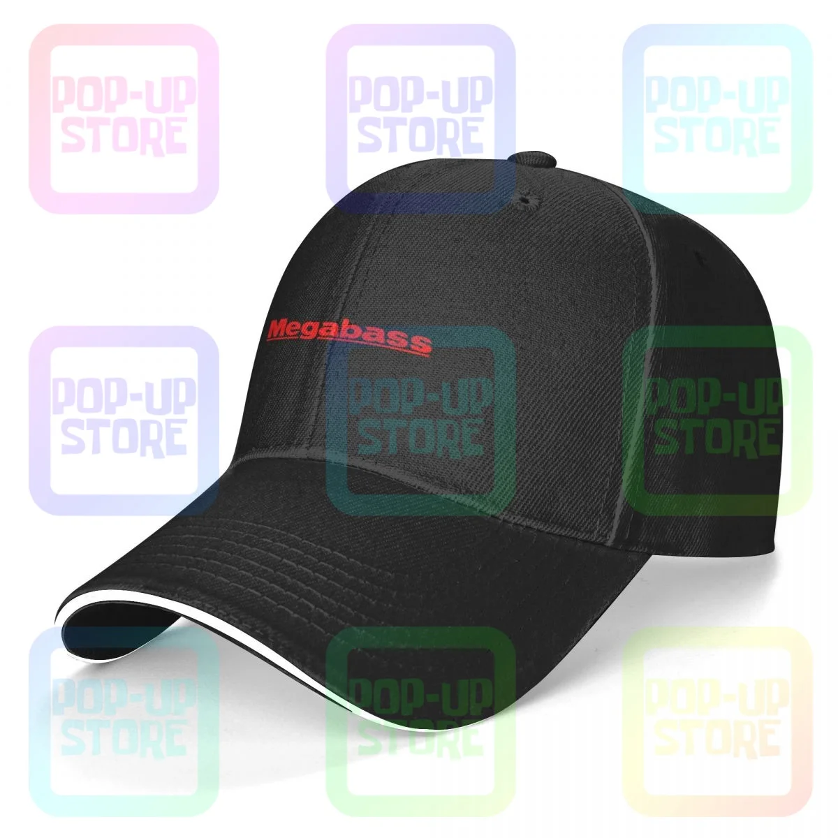 Megabass Logo Fishing Sandwich Cap Baseball Cap Trucker Hat Top Outdoor  Adjustable - AliExpress