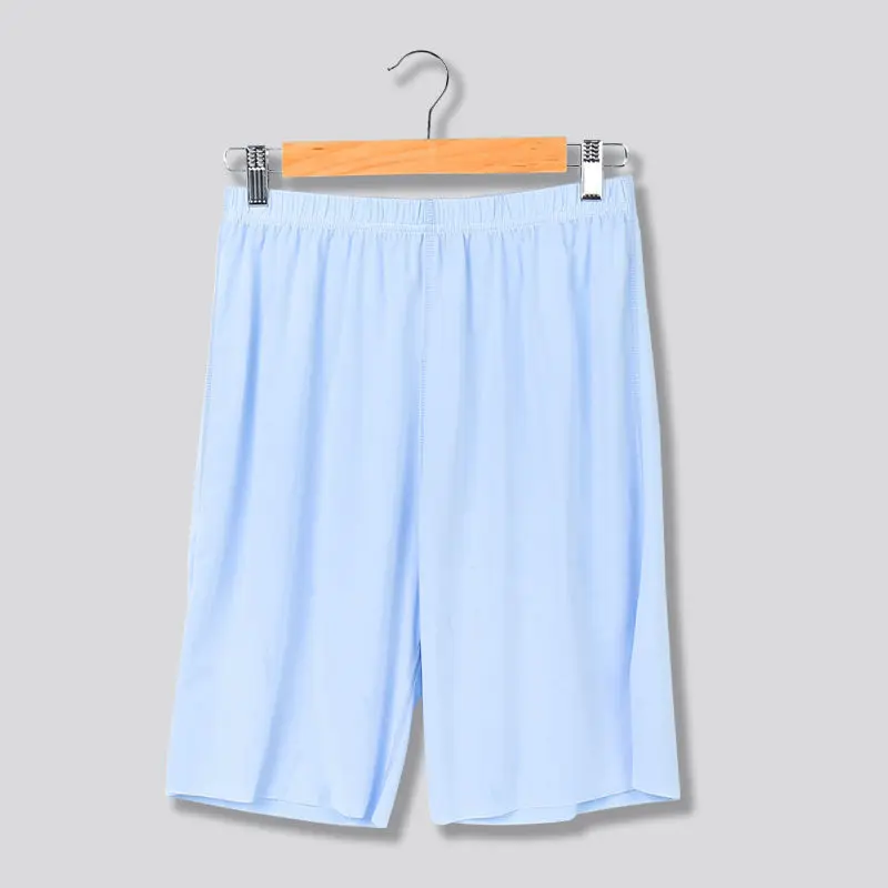 Mens Sleep Shorts Quick-drying Seamless Ice Silk Shorts Men Summer Thin Big Pants Home Pants Casual Loose Pajama Five-point