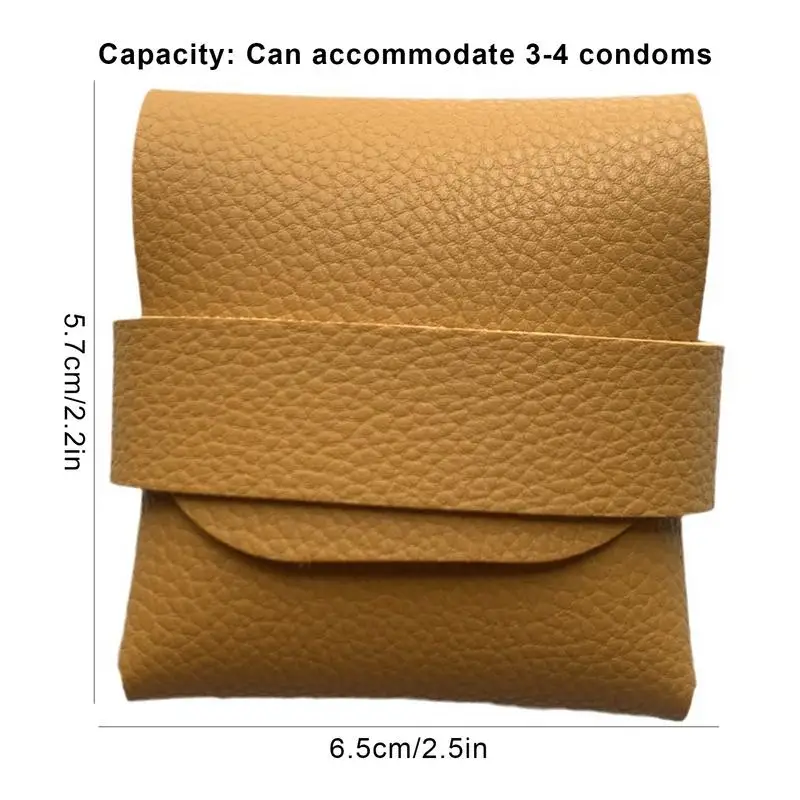 Condom Holder Compact Condom Purse-Friendly Design In Elegant PU