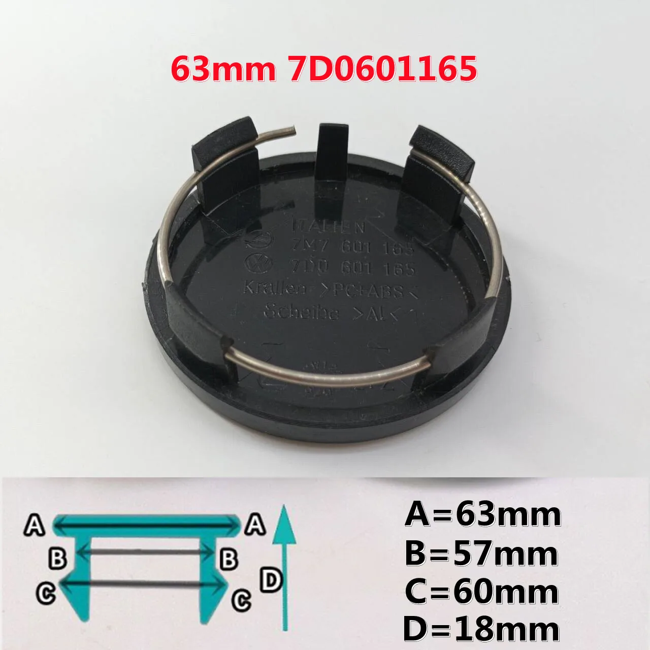 10PCS 56mm 60mm 65mm 68mm Für Volle Schwarz Rad Mitte Kappen Hub Abdeckungen Auto Styling zubehör Abzeichen – Detail 6