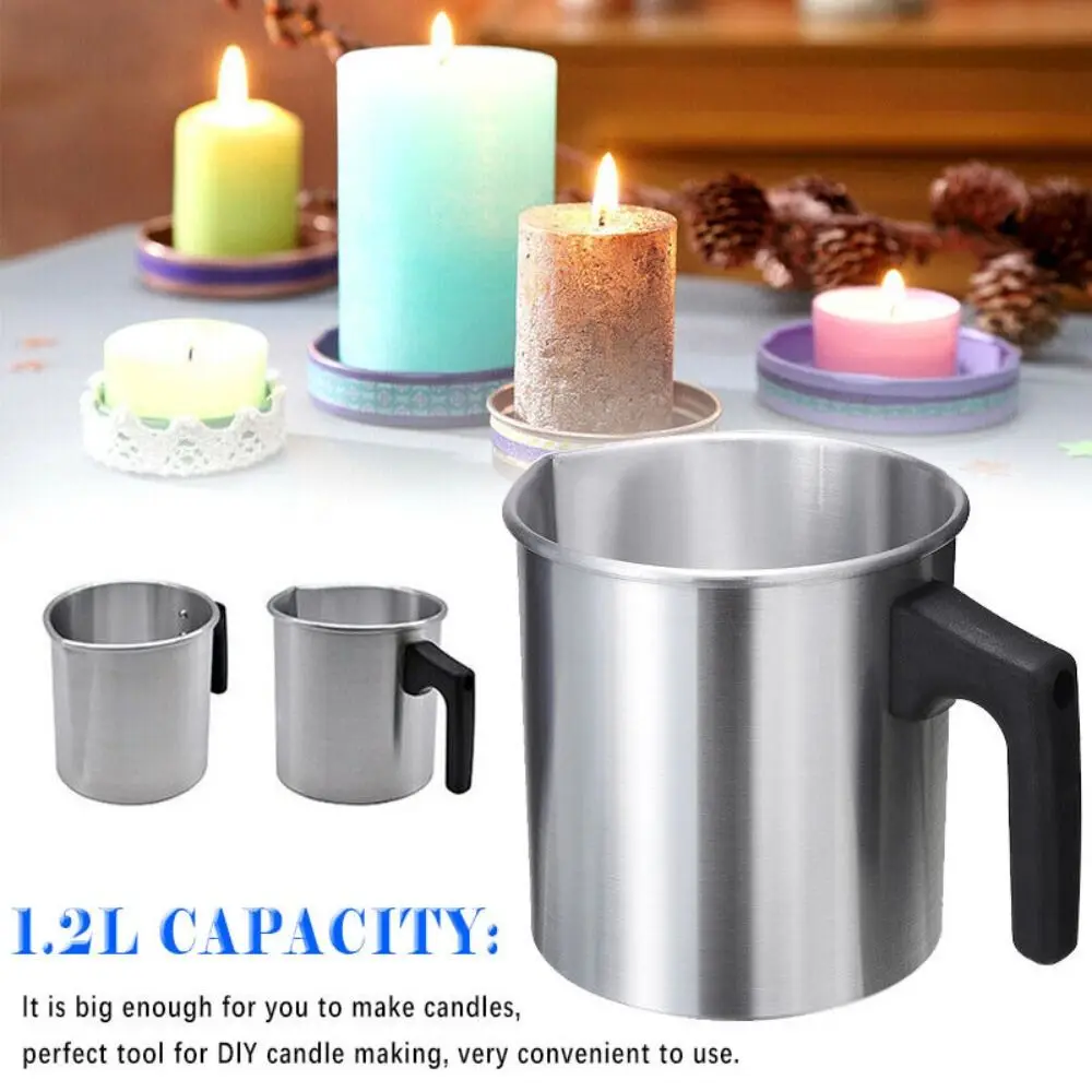 Stainless Steel Pouring Pot Candle Making Pot For Melting Wax  1000/600/350ml Stainless Steel Pitcher