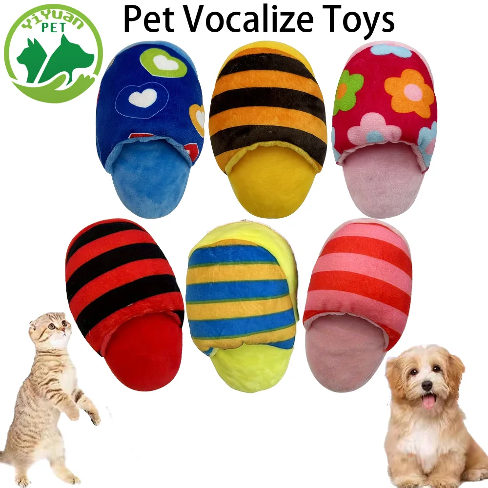 

Dog Bite Toys Plush Sound Slippers Small Medium-Sized Animals Interactive Accessories Pet Cat Dog Chewing Grinding Supplies