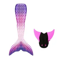 N93 Kids Girls Swimming Tail Mermaid Costume Cosplay Children Christmas Gift Fantasy Swimsuit Can Add Monofin Fin Swi KL