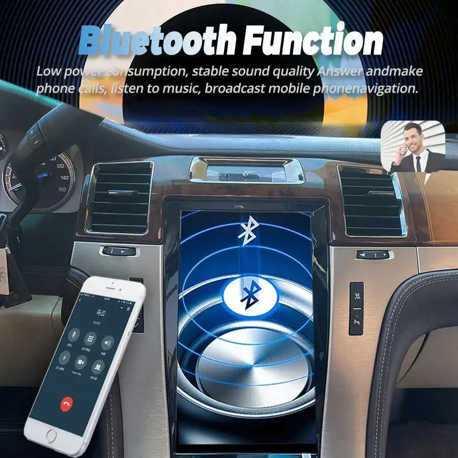 Tesla Android 13 For Cadillac Escalade 2007-2014 Car Radio Multimedia Autoradio