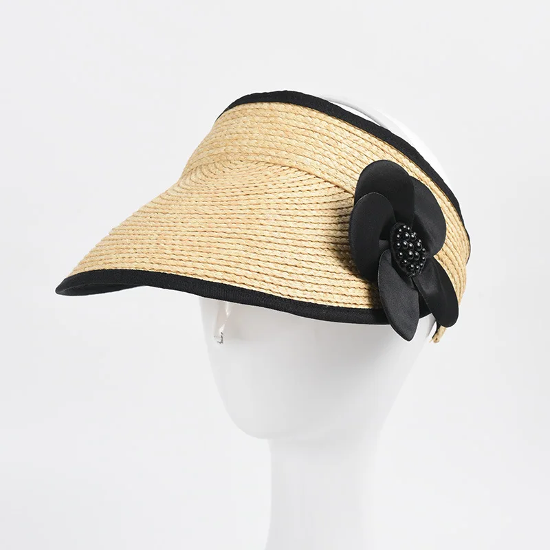 

Hat Straw Women Summer Sun Beach Accessory UV Protection Wide Brim Visor Cap Holiday Outdoor For Lady Luxury