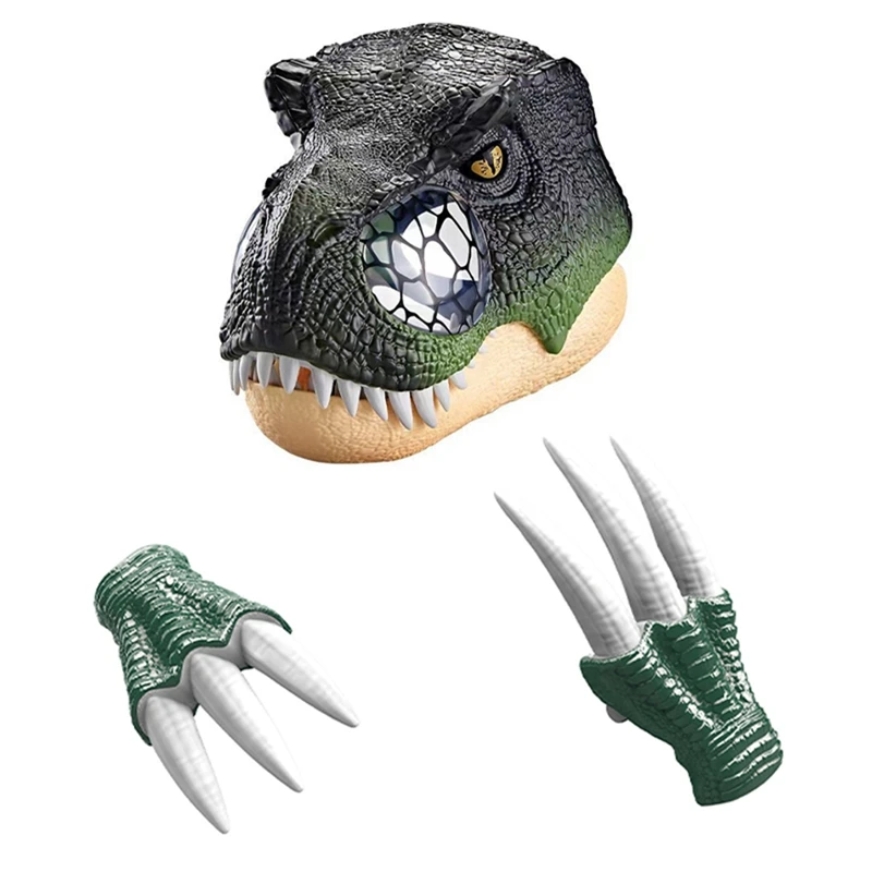 

Маска динозавра со съемными губками и 2 когтями, игрушка для ролевых игр с подсветкой глаз и звуками Ростов, искусственная игрушка, прочная