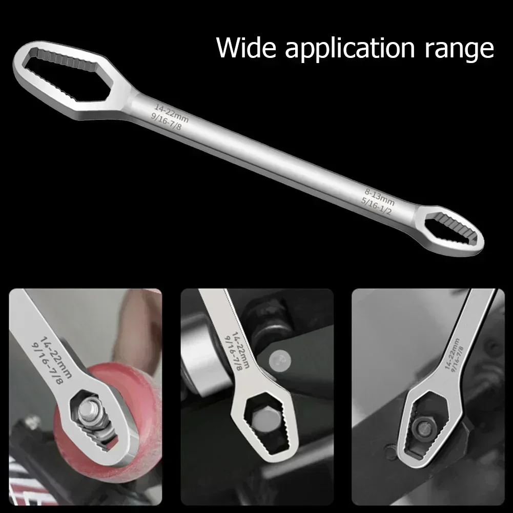 8-17mm 8-22mm Universal Torx Wrench Self-tightening Adjustable Glasses Wrench Board Double-head Torx Spanner Hand Tools