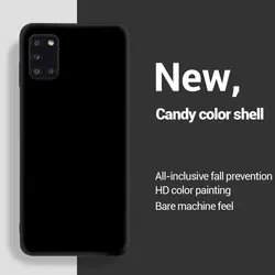Premium Liquid Silicone Soft Cover - Sleek & Flexible Phone Protection for A12 (Black)