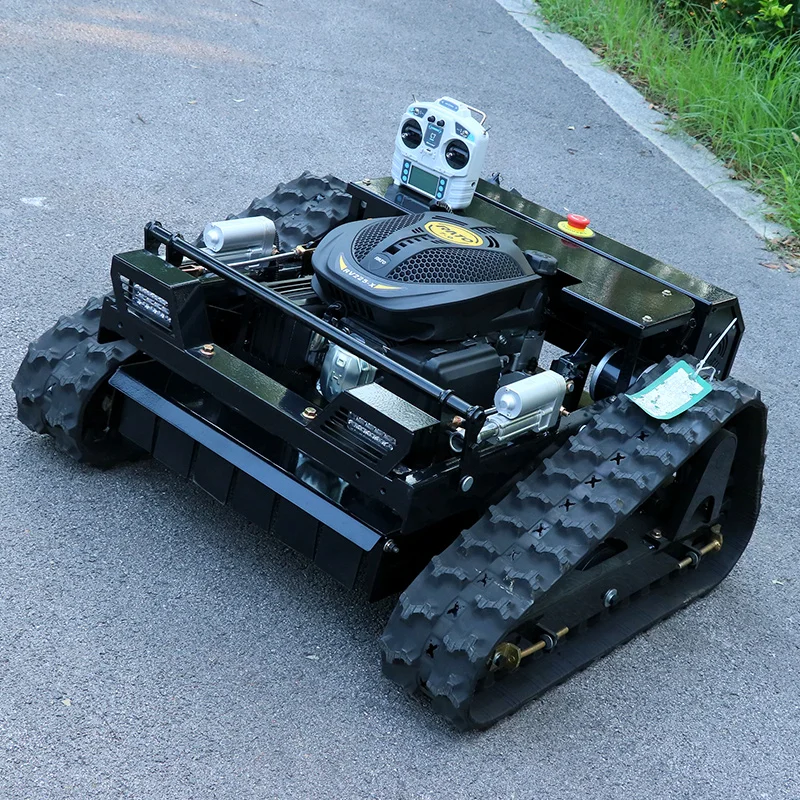 Customized EURO V Gasoline Engine 224CC AWY550 Robot Remote Control Lawn Mower With Electric Start 3