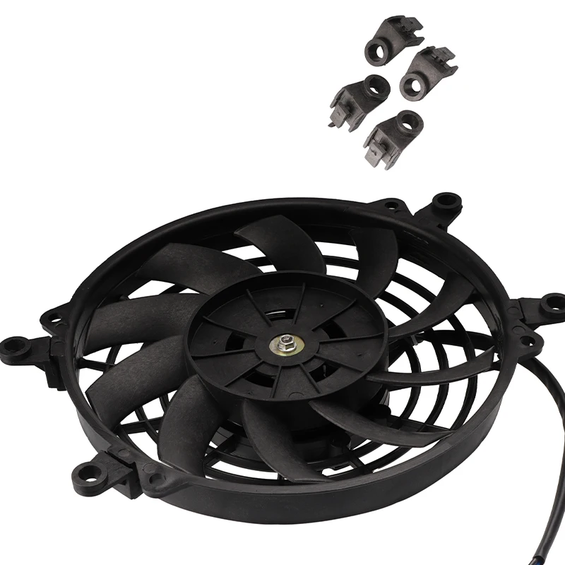 9 Inch 60W 12V Motorcycle Large Flow Radiator Cooling Fan Bracket Electric Oil Cooler For AVANTIS MOTOLAND NC250 Quad Bike ATV