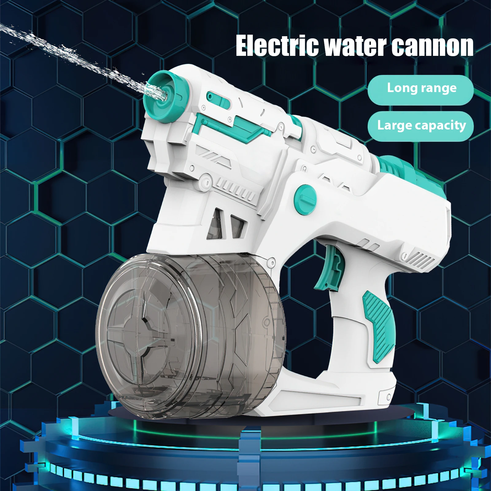 

Full Electric Automatic Pistol Storage Water Gun Portable Children Summer Beach Outdoor Fight Fantasy Toys for Boys Kids Game