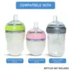 2pcs Sippy Spout Nipples for Comotomo Baby Bottle and for Mason Baby Bottle Easy To Clean Spill-Proof, 7CM Diameter 3