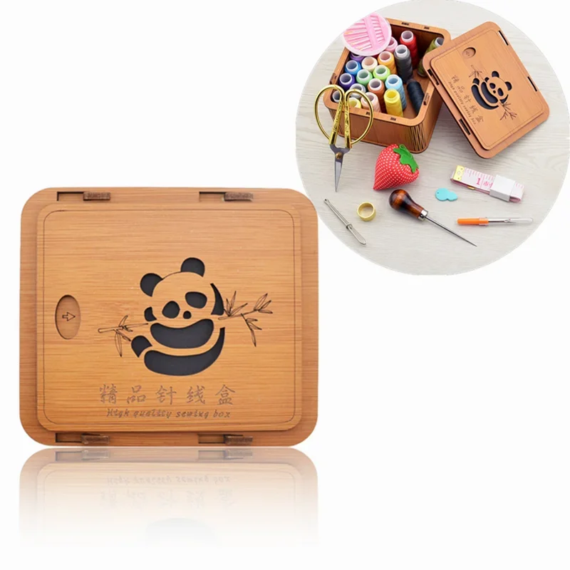 

Panda Pattern Sewing Storage Box, Upscale, Needle for Embroidery, Sewing Supplies, Scissors, Ruler, Dropshipping Center