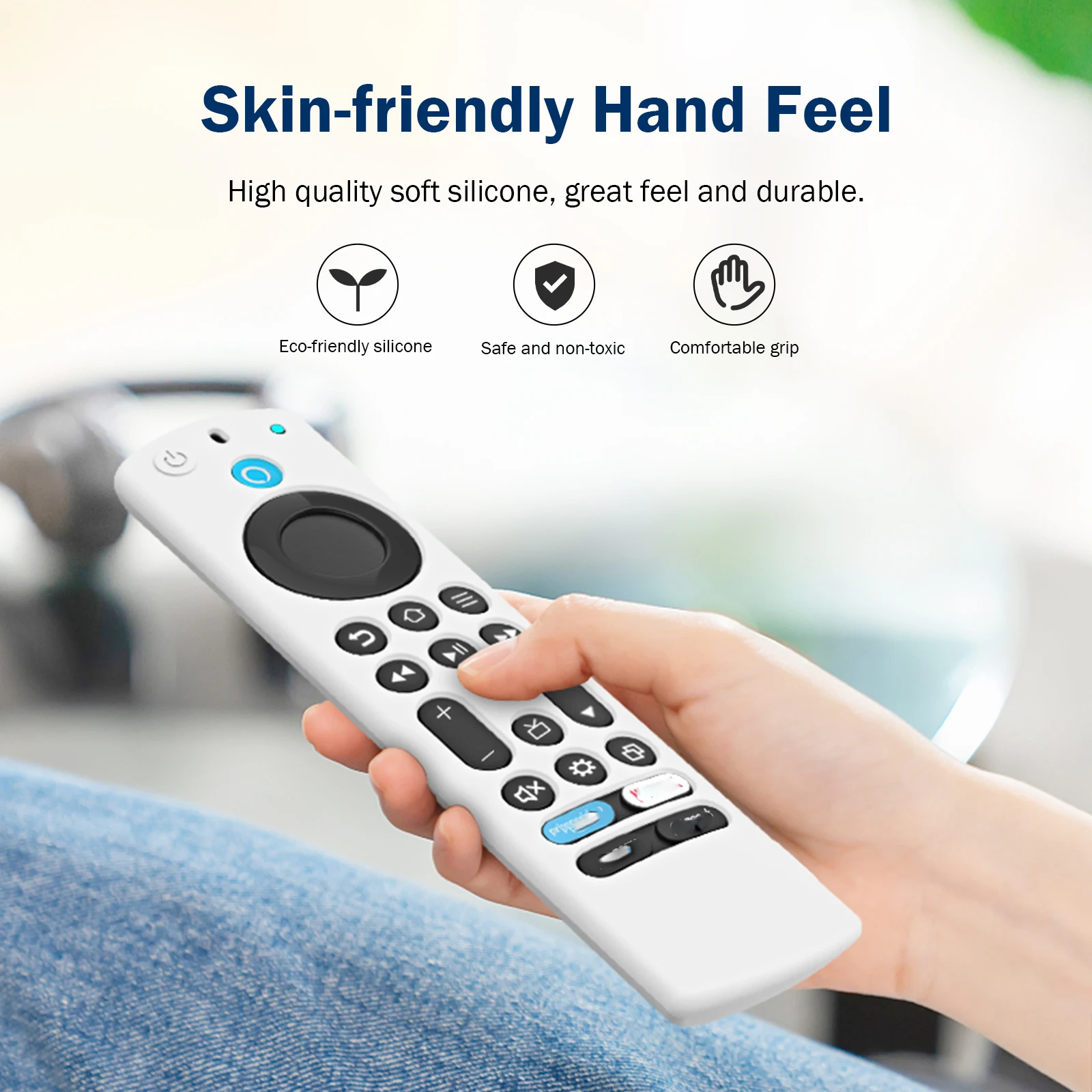 for Amazon Fire TV-4 Alexa Voice Remote Drop Proof Silicone Case