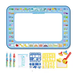 Magic Water Drawing Mat Coloring Doodle With Reusable Magic Pens Montessori Painting Board 100x80CM Educational Toys Kids Gifts