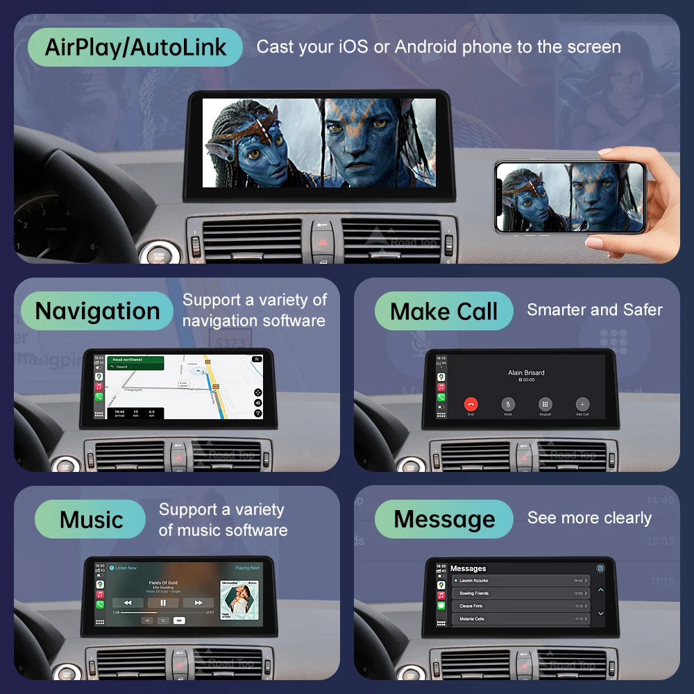 Autoradio Android Auto CarPlay – BMW Série 1 E81-E88 – Image 5