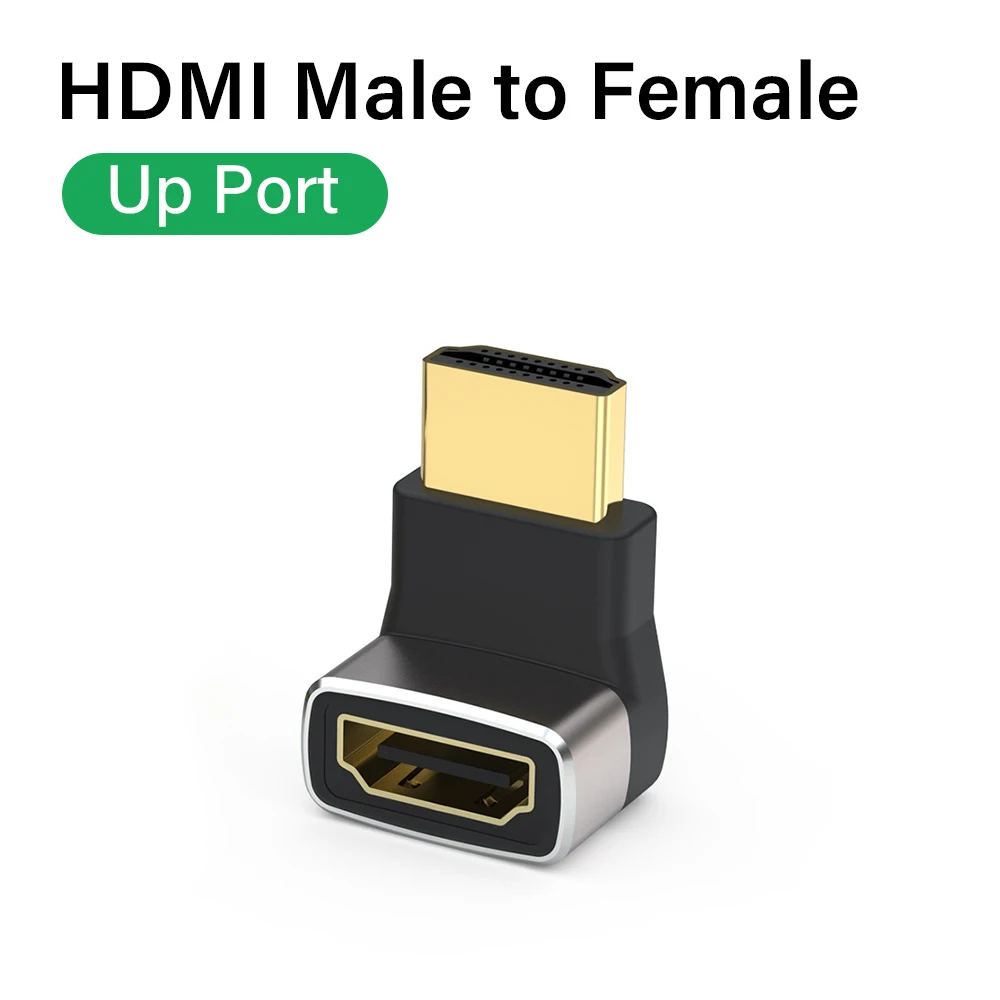 8K HDMI 2.1 Кабельний адаптер 90 градусів під прямим кутом роз’єм «папа-жінка» 4K 8K HDMI Extender для TV Stick PS4 PS5 Xbox PC Laptop