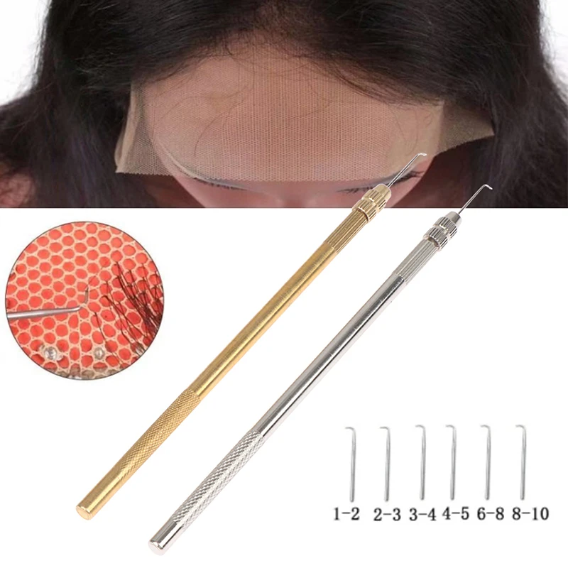 

1Pcs Hair Ventilating Needle For Lace Wig Making Crochet Hook Holder Pins Tools