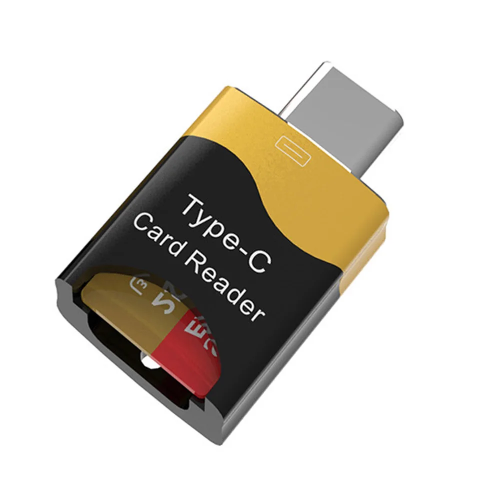 C Tipi Kart Okuyucu Alüminyum Alaşımlı Mini TF Hafıza Kartı Okuyucular Gizli Kart Yuvası Tak ve Çalıştır Huawei iPad için Hafif