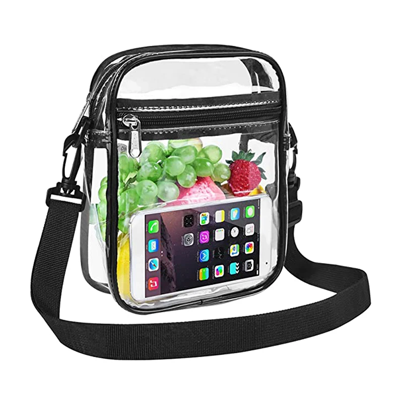 

Women Transparent Clear Purse Crossbody Shoulder Bags With Removable Strap Stadium Approved Bags Zipper Closure Shoulder Bag