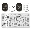 Nail Stamp MouTeen168 Comics And Animation Art Nail Stamping Plates Manicure Set For Nail Art Stamper 6