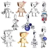Hot Sale Cyberpunk Robot Astronaut Dangle Charm Beads Fit Original 925 Sterling Silver Bracelet DIY Fashion Jewelry Gift 1